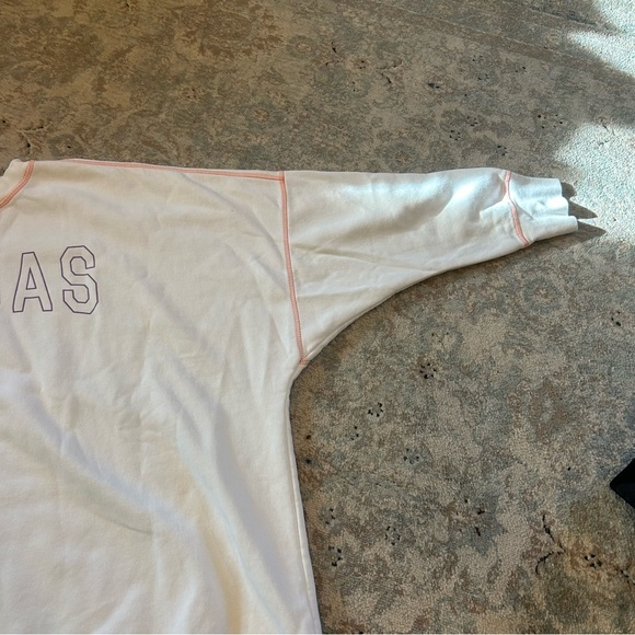 Adidas womens 2XL White crewneck sweatshirt BRAND NEW NWOT white pink purple - Picture 5 of 7